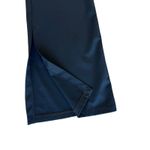 L'Academie Black Satin Wide Leg Pants MEDIUM Cocktail Split Hem $288 Photo 6