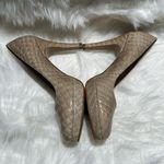 Ellen Tracy NWOT Nude Crocodile Embossed Pump Heels Size 6M. B65 Photo 3