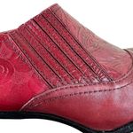 Antonio Melani Oxblood Square-Toed Western Pull On Booties Floral Embossed Sz 10 Photo 5