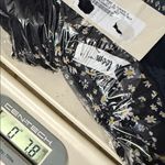 In Bloom  size medium peasant blouse daisy pattern black lace panel tasseled neck Photo 7