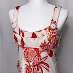 Guess  Juniors Linen Blend Floral Apron Dress Size 7 Juniors Photo 1