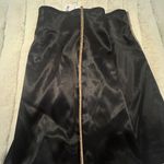 Akira  Black Satin Skirt with Gold Accents Photo 2