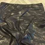 Strut this  Women’s Black Shiny One Size High Waisted Leggings Photo 4