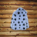 NWT NVLT Women's Short Pile Faux Fur Star Print Jacket Purple Size XS Photo 6
