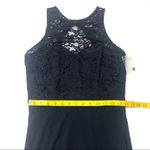 Bill Levkoff Levkoff bridemade Navy lace a line maxi dress Size 10. Photo 4