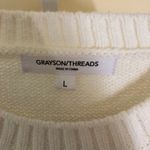 Grayson Threads  NWOT Women's USA Graphic Sweater Off-White Size L Photo 2