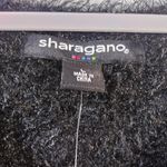 Sharagano  Black Fuzzy Eyelash Short Sleeve Top Size L Photo 4