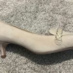 Ann Taylor Beige Tan Braided Suede Pointy Toe Heels Pumps Photo 3