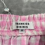 frankie's bikinis Lou Shorts Medium Pink Gingham Retro Beach Linen Picnic New Photo 2