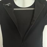 EXPRESS Faux Wrap Knot Front Cap Sleeve Dress Womens XS Little Black Dress Photo 7