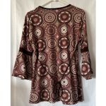 Dress Barn Y2K Boho Top Babydoll‎ Size L Floral Tie Back Peasant Whimsigoth Fairy  Photo 3