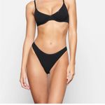 SKIMS ‎ Cotton Logo Underwire Demi Bra - Color Soot - Size 32B NWT Photo 6