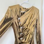 House Of CB  Gaby Gold Drape Mini Dress New Years Holiday Photo 4