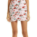 NWT Sau Lee Floral Cherry Mini Ruched Dress Pink Size 6 Photo 0