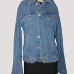 Hudson Jean Jacket Light Blue Denim Large XL Button Closure Dual Chest Pockets Photo 0