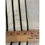 Anthropologie By  Cap Sleeve Pleated Top Striped White Black Women's Size Small Photo 7
