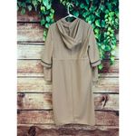 Free People New Full Zip Midi Dress Duster Embellished Cinched Waist Layered Sleeves Med 6/8 Photo 1