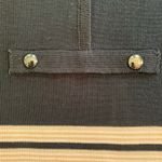 Ming Wang  Black Knit Jacket Medium 3/4 Sleeve Striped‎ Hem Metal Buttons Classic Photo 3