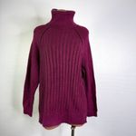 Free People Big City Knitted Turtle Neck Sweater Mulberry Garnet Small (b29.12) Photo 1