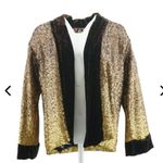 Johnny Was  SEQUIN GOLD PLAZA KIMONO $398 BOHO DESIGNER ANIMAL PRINT fall jacket Photo 4