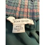 American Eagle  Green Plaid Mini Skirt Size Medium Photo 2