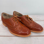 Camel Brown Wingtip Oxford Shoes Lace Up 1” Heel by Wanted Women's Size 8.5 Photo 4