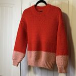 Gap Red/Pink Valentines Colorblock Sweater Pullover Long Sleeve Pullover S # Photo 2