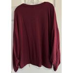 Fabletics Sadie Scrunched Sleeve Pullover Top Black Cherry Maroon Women's XXL Photo 3