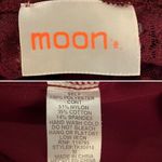Modcloth Moon Floral Lace Yoke Top Ruffle Trim Burgundy Wine Red M Photo 6