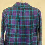 Element Plaid Blue & Purple Women's Flannel Button Down Shirt Size Small Photo 6
