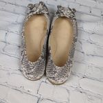 Stuart Weitzman  snakeskin tassle ballet flat shoes size 7.5 Photo 3