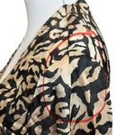 Fleur du Mal Black Tiger print Silk chiffon Wrap Blouse Animal Print HEAVY FLAW Brown Size XS Photo 10