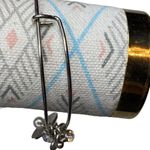 Paparazzi  Fashion Jewelry Come What May And Love It White Bangle Bracelet Photo 3