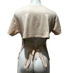 ZARA  light beige pink open back t-shirt Photo 2