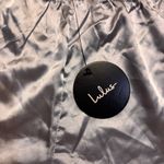 Lulus Sweetest Dreams Silver Satin Ruffled Pajama bottoms Size: Small NWT Photo 2