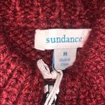 Sundance NWT Wool Blend Maroon White Heavy Knit Pattern Chunky Bomber Sweater M Photo 7