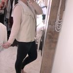 Skies Are Blue  size medium ivory faux suede vest Photo 2