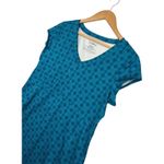LL Bean Dress Womens Medium Green Blue Geometric Tennis Golf Performance Sporty Photo 3