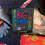 Vintage BIG HED DESIGNS Black/Multicolor FUNKY LADY Print Rayon Dress Size XS Black Photo 5