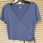 Me to We  Blue Crop Top - Size Large - GUC Photo 0