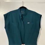 FIGS  Rafaela Cargo Scrub Jumpsuit Womens Medium Teal Blue Green Photo 3