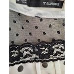 Maurice's  White with Black Lace Sleeveless‎ Mini Dress Size M Photo 7
