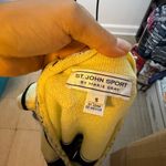 St. John Vintage Butter Yellow Colorblock Wool Santana Knit Sleeveless Top Photo 3