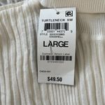 JM Collection NEW  Women’s Turtleneck Ribbed long sleeve sweater eggshell Large Photo 2