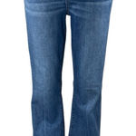 Ann Taylor  LOFT Blue High Waist Raw Cut Herm Slim Flared Bootcut Denim Jeans 6 Photo 0