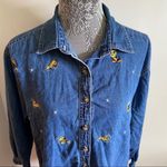 Looney Tunes: tweety bird jean button up top Blue Size L Photo 4