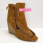 Jeffrey Campbell Batavia Wedge Boots Corset Cutouts Lace-Up Sandal Ankle Booties Photo 2