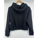 The North Face Women's Cropped Black Hoodie Sweatshirt 1/4 Zip Logo Pocket Medium Photo 4