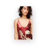 Free People  ❤︎︎ Seeing Double Eyelash Lace Sequin Slip Dress ❤︎︎ Red Latte ❤︎︎ M Photo 1