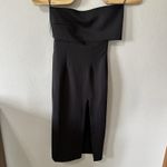 Maurie and Eve Genesis Little Black Dress Size 6‎ One Shoulder Arm Midi Slit Photo 1
